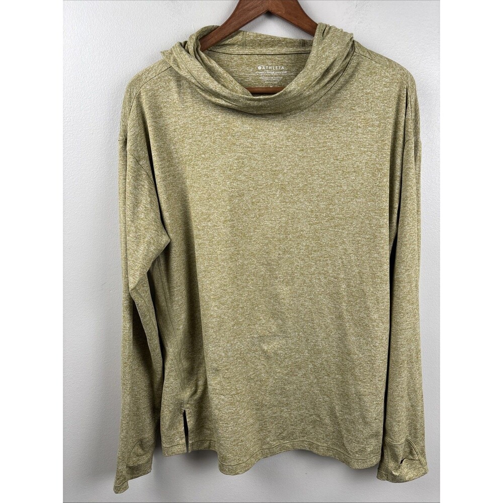 Athleta Uptempo II Hoodie Sweatshirt Women's Medium EUC Tapestry Gold